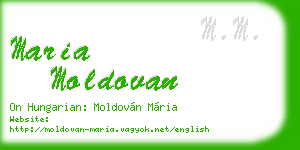 maria moldovan business card